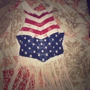 Fringed Flag shirt